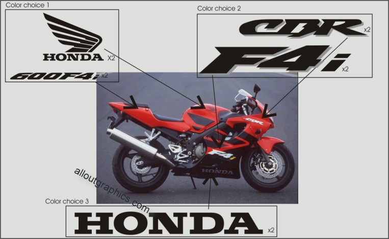 Honda race replica decals #2
