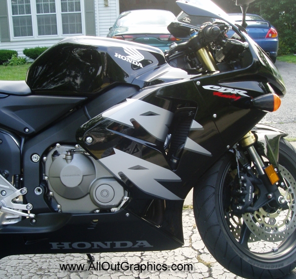 Honda CBR with custom fairing graphics